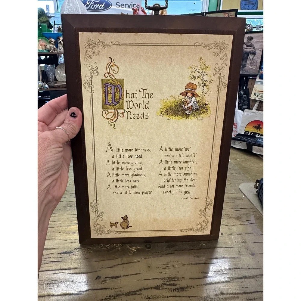 Vintage What the World Needs Holly Hobbie Plaque